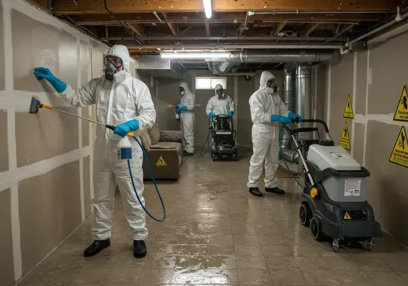 Basement Moisture Removal and Structural Drying process in Williamston, NC